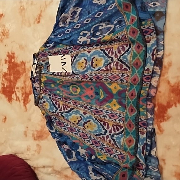 Zara Beaded Trim Flowing Sheer Top - Picture 1 of 10